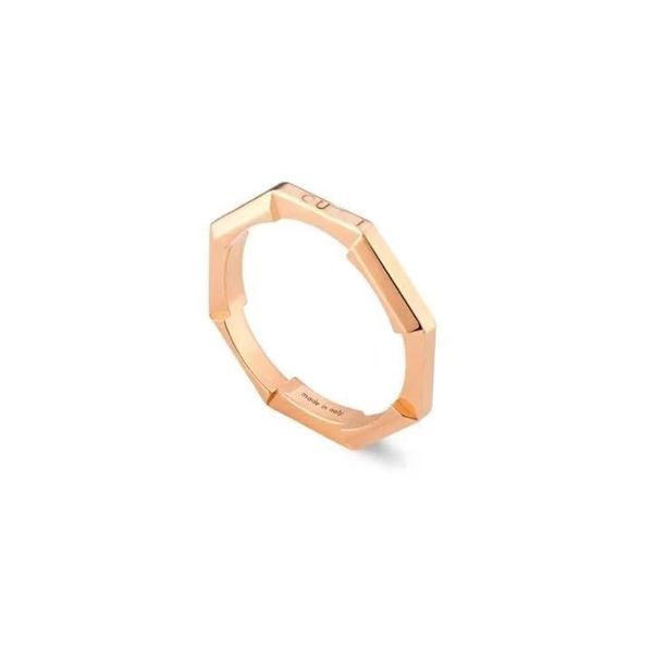 Anello di design del marchio di moda regalo per le vacanze, Brand Fashion Trend Rose Gold Anello, coppia Sterling Sier New Style Personalization