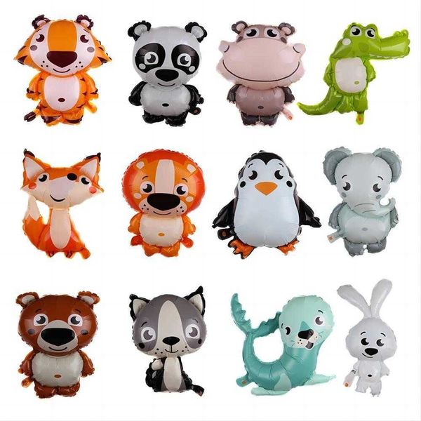 Cartoon Animal Foil Balleons Squirrel Ballon Fox Globos Air Balloon Birthday Party Decorations Kids