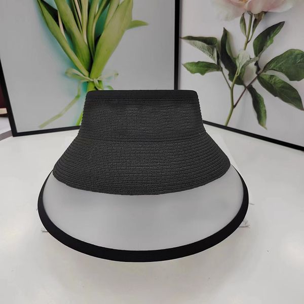 Boş Üst Hasır Şapka Seyahat Güneşlik güneş şapkası Kap Trendy Superlite Plaj Katlanabilir Roll Up Cap Cruise Wear Visor Cap Bayan Için