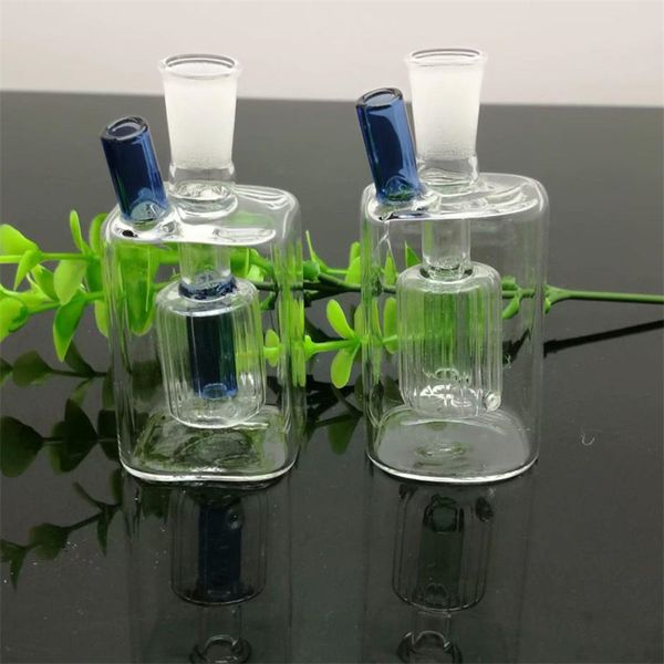 Rauchpfeifen Mini-Quadratkessel Glasbongs Ölbrenner Glas Wasserpfeifen Öl