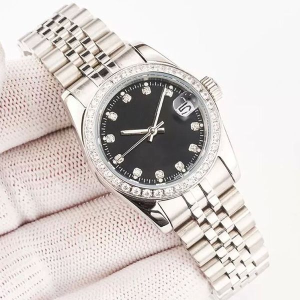 Relógios de luxo para mulheres homens assistem a data automática Just 36mm 2813 904l Aço inoxidável dobrável fivela de fivela safira à prova d'água Montre de Luxe Relógios Invicto Watches