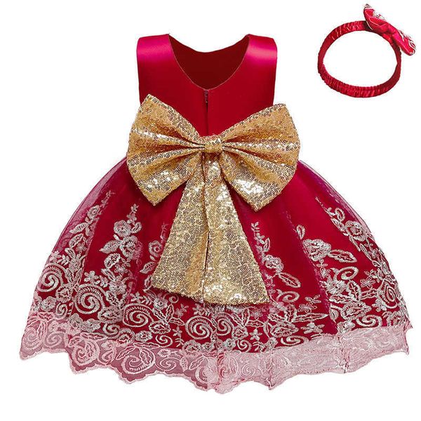 Abiti da ragazza 1-5 anni Abito da principessa per bambina per bambina Abito da sposa fantasia senza maniche con paillettes Abito da battesimo per festa di compleanno Abito da spettacolo per bambina