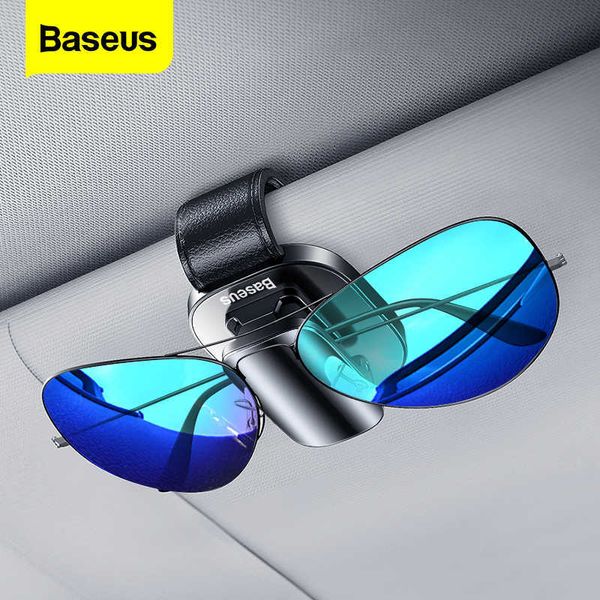 Sonnenbrillenetuis Taschen Baseus Auto-Sonnenbrillenhalter Sonnenbrillenclip Auto-Sonnenbrillen-Organizer Auto-Sonnenglas-Aufbewahrung Brillenhalter-Ständer Brillenetui J230328