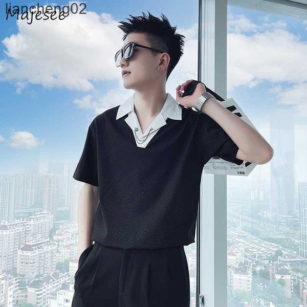 Herren Freizeithemden T-Shirts Herren Designer Casual Handsome Streetwear Fashion Clothing Ulzzang Harajuku British Stylish Popular Cool Chic W0328