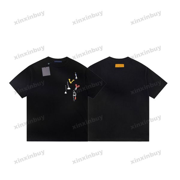 Xinxinbuy Men Designer Tee camise