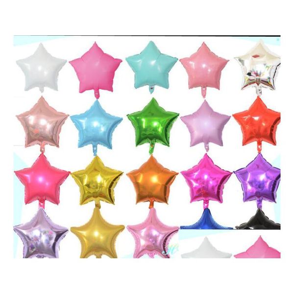 Altre forniture per feste di eventi Palloncini gonfiabili in alluminio a forma di stella da 18 pollici per decorazioni di compleanno Palloncino ad elio Globos Dhf8S