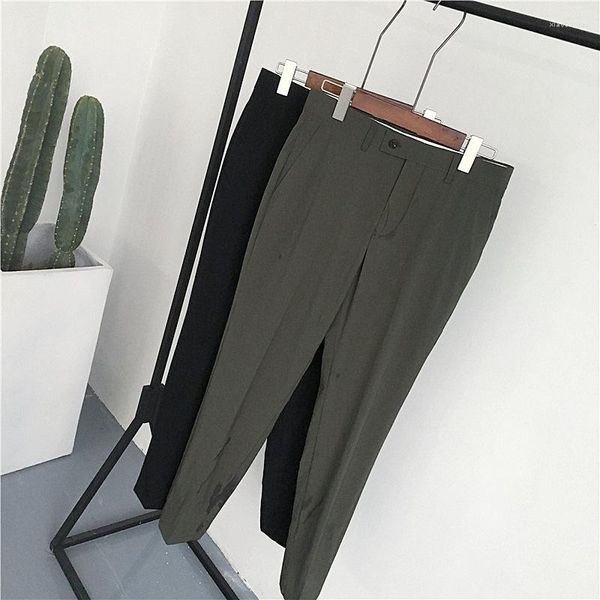 Männer Hosen 2023 Herbst Slim Extra Lange Für Große Und Dünne Mann Koreanische Mode 120 cm Bleistift Männliche Armee grün Hose