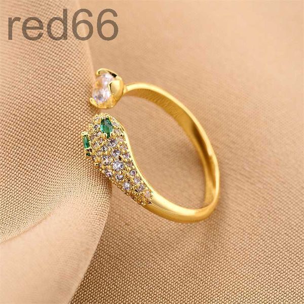 Band Ringe Designer 2023 Mode Kupfer Set Zirkonium Schlange Offene Kreative Persönlichkeit Sternzeichen Zarte Niedliche Schmuck 5I8S