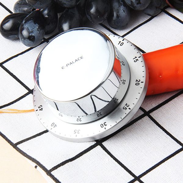 Timeradores de cozinha Chef Cooking Timer Timer Clock com alarme alto Mecânica de aço inoxidável Lembrete de contagem regressiva 230328