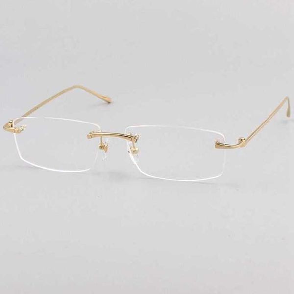 Top-Luxus-Designer-Sonnenbrillen 20 % Rabatt auf Serie 0070 Ultra Light Fashion Borderless Short-Sighted Eye Frame Business