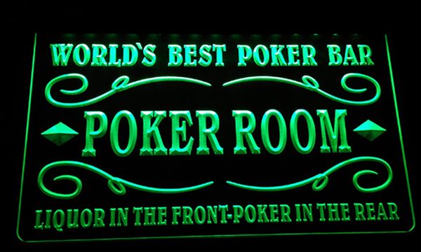LS0169 LED-Lichtleisten-Schild „Best Poker Room Liquor Bar Beer“ 3D-Gravur Kostenloses Design Großhandel Einzelhandel