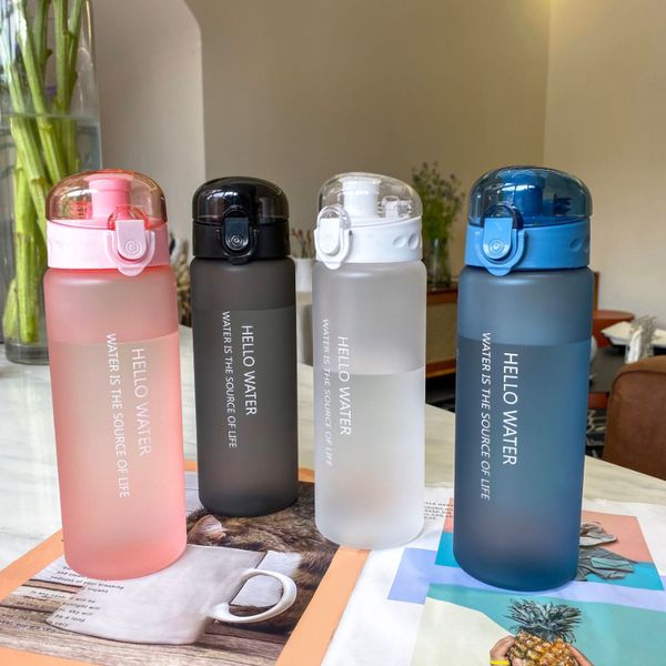 780 ml Kunststoff-Wasserflasche, Becher zum Trinken, tragbar, Sport, Tee, Kaffeetasse, Küchenutensilien, Kinder-Wasserflasche für die Schule, transparent