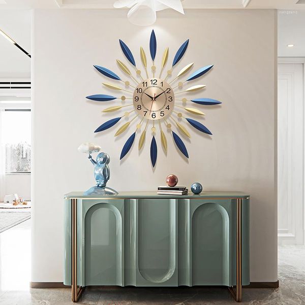 Orologi da parete Silenzioso Grande orologio decorativo Meccanismo digitale Design moderno Cucina Elegante Wandklok Decorazione domestica XY50WC