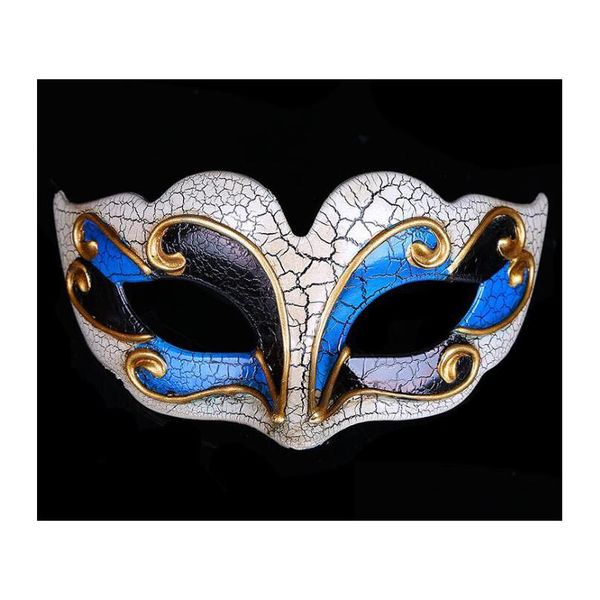 Parti Maskeleri Yeni Venetian Ball Üst Çatlak Yarım Yüz Maskeli Bade Maske Cadılar Bayramı Teması Cosplay Dans Makyajı Dhitn