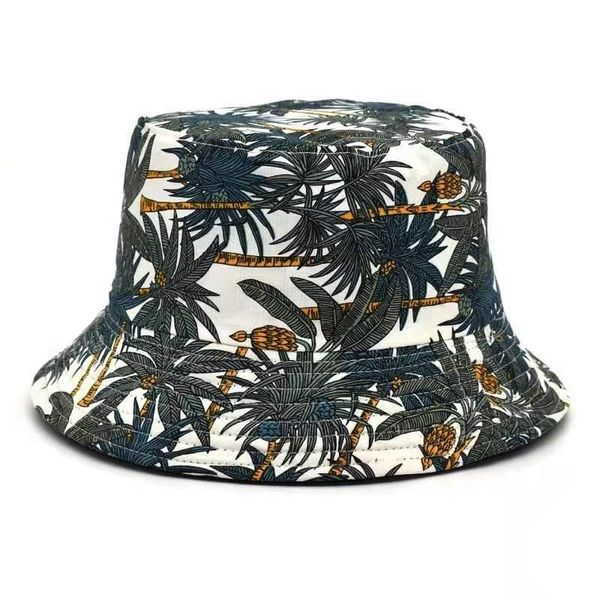 Berretti Unisex Moda Estate Reversibile Banana Tree Berretti da pescatore stampati Panama Cappelli da pescatore Gorro Pescador Uomo Donna Cappelli da esterno Berretti