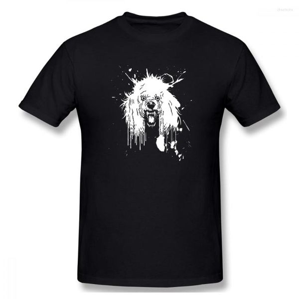 T-shirt da uomo Le Chien Poodle Graphic T-shirt a maniche corte basic divertente T-shirt per amanti dei cani Taglia Eur