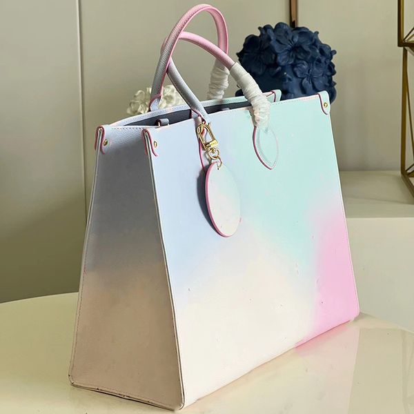 Qualità AAA The Big Tote Bag Lady Famous Designer Borsa Cool Pratico Grande capacità Plain Big Flower Shopping Borse Cross Body Shoulder Handbags Gradient Leather