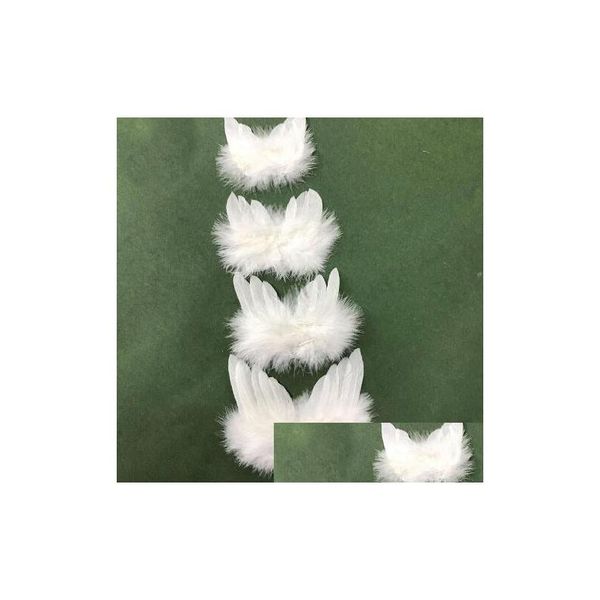 Outros suprimentos de festa festiva 20 peças Angel Feather Wings for Crafts White Mini DIY Gift Decoration Child Pogra DMS