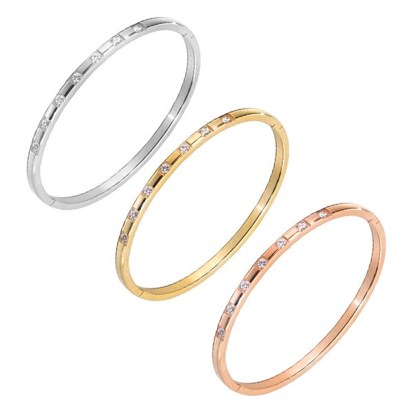 Pulseira de aço inoxidável HBP Melhor amiga Bracelet Jóias iniciais Mulheres charme de ouro Pulseiras de designer de ouro Luxo de luxo em pulseira de prata sólida Cristal de pulseira elegante