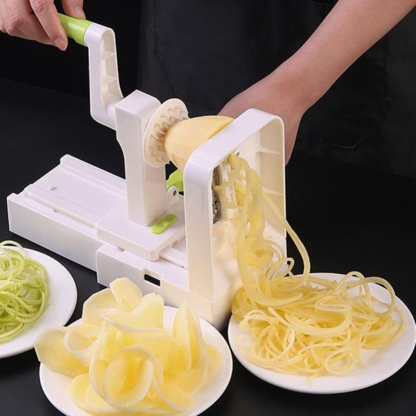 Utensili per frutta e verdura Grattugia per patate e verdure Affettatrice a spirale Whirlwind Macchina per spirale di frutta e verdura Noodle Maker Gadget da cucina multifunzionali 230328