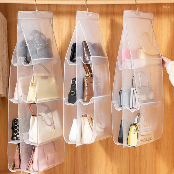 Ящики для хранения подвесные сумки Трехмерная красотка Организатор сумочки для гардероба анти-пыльными мешками