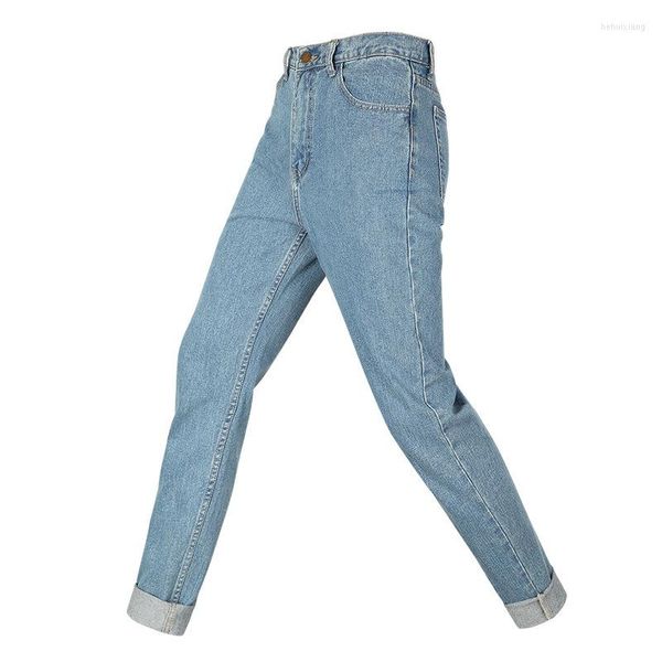 Damen-Jeans, Baggy-Jeans, Baumwolle, Vintage, gerade, Mom-Jeans, hohe Taille, Freund, für Mädchen