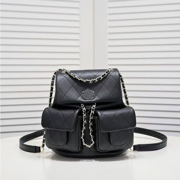 Bolsa feminina de luxo mochila dupla bolsa 23P mini moda 2 tamanhos também pode ser bolsa de ombro única tudo de grande capacidade compras de viagens preferidas