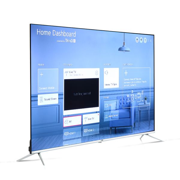 Modischer 4K-LED-65-Zoll-Flachbildfernseher, UHD-Smart-TV, mehrere Sprachen, HD-LCD-Fernseher