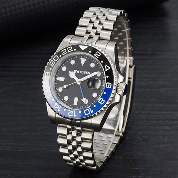 904L AAA Watch for Man Montre Classic GMT RLX Relógios 41mm Dial preto Dial automático mecânico 904L Aço inoxidável Sapphire Gold Watches Dhgate