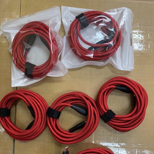 Melhor qualidade 3m Tipo C a C 10ft Cabo de tecido Durável Cabos rápidos de carregamento para Samsung Tablet Huawei Xiaomi USB C Cords rápidos tipo C-C-C