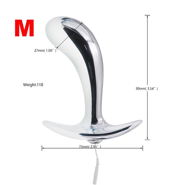 Leksaker Electro Shock Man Sex Terapi Butt Plug Metal Urethral Dilator Prostata Stimulator SM Onani Anal_voghion.com