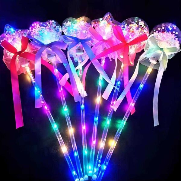 Outdoor-Aktivitäten LED-Lichtstäbe, klare Kugel, Sternform, blinkende Glühen, Zauberstäbe für Geburtstag, Hochzeit, Party 2023