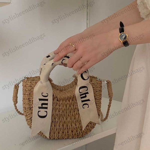 Stylisheendibags Tote Moda Kadın Çanta Tasarımcısı Alfabe Eşarp Çapraz Yaz Yeni Dokuma Plaj Lüks Çanta Çanta Çanta Kadın 0121/23