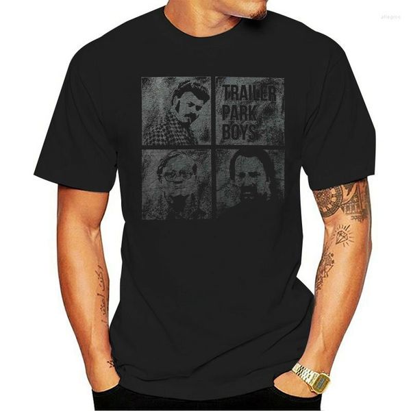 Herren-T-Shirts Trailer Park Boys Blocks Tee T-Shirt Schwarz gestrickter bequemer Stoff