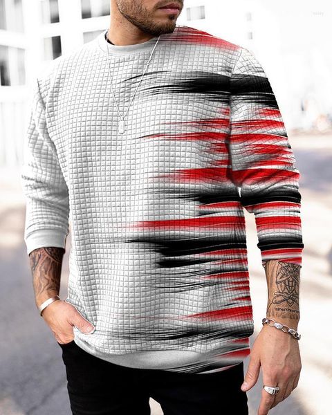 Мужские толстовки 2023 3D осенний высококлассный дизайнер Men Classic Casual Stripe Pleaser Business Brand Sweater
