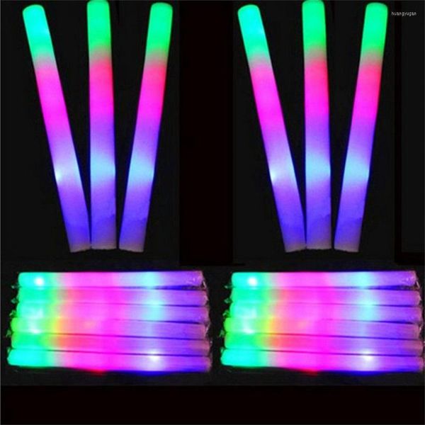 Decorazione per feste 5/12 pezzi LED colorati bastoncini di spugna in schiuma a incandescenza Glowsticks Light Stick Concert Birthday Club Cheer Supplies