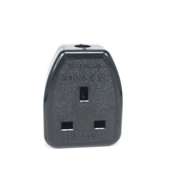 Soquetes Cobre preto 13A 250V padrão britânico universal adaptador elétrico AC soquete Reino Unido BS1363 Viagens casa fiação fêmea soquete Z0327