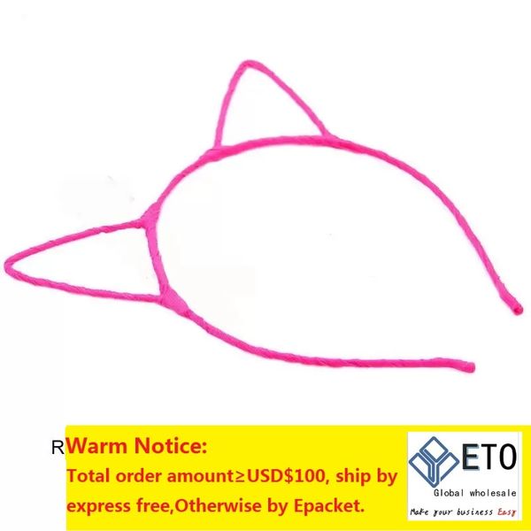 2017 New Sexy Lady Women Cat Ears Fascia per capelli Ragazza semplice Fascia per la testa Regalo per feste Cosplay Fascia per capelli Halloween