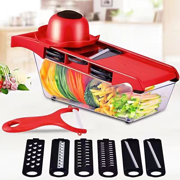 Utensili per frutta e verdura Tagliaverdure Tagliaverdure multifunzionale Tritatutto per frutta Pelapatate in acciaio inossidabile Grattugia per patate Utensili da cucina 230328