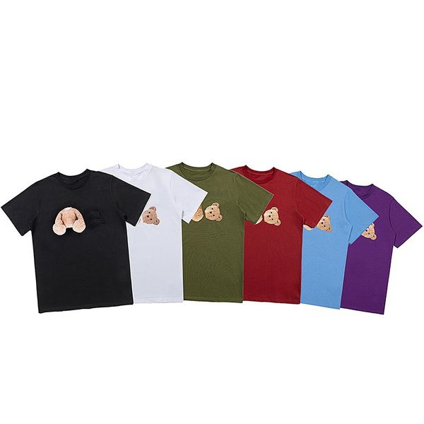 Camisetas para homens designer mass de camisa de camisa Crew pescoço letra de desenho animado letra de desenho de desenho de cartoon preto mass