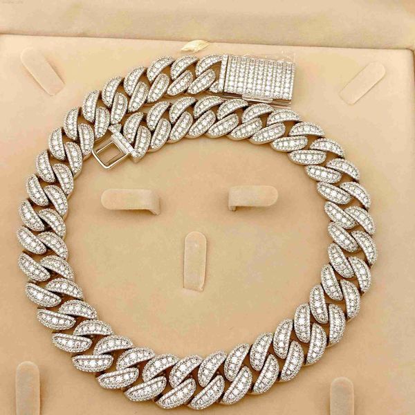 Прайс Bling Jewelry Hip Hop 925 Серебряное ожерелье с цирконом CZ Cuban Link Chain
