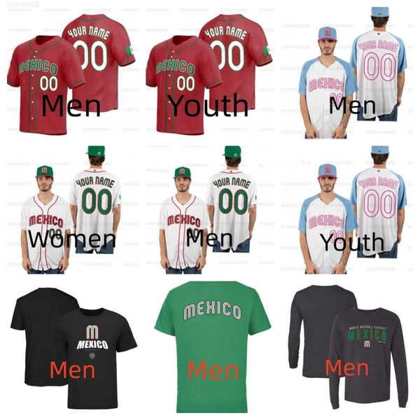 Custom 2023 World Baseball Classic México Jersey 7 Julio Urias 99 Alex Verdugo 99 Taijuan Walker 58 Cesar Vargas 43 Patrick Sandoval 59 JoJo