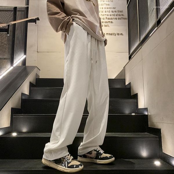 Pantaloni da uomo scozzesi da uomo estivi casual pantaloni dritti per uomo/donna Harajuku hip-hop M-2XL primavera bianco nero verde