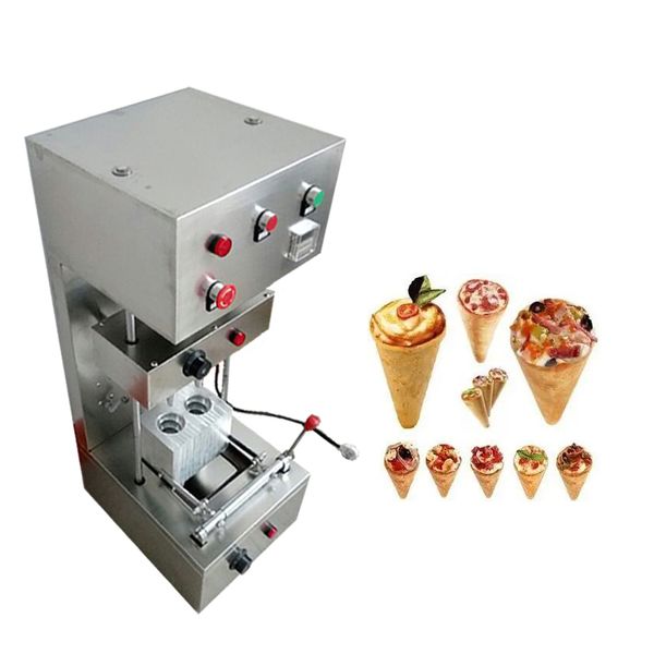 110V 220V Pizza Cone Maker Machine Aço inoxidável Pizza Equipamento de formação de cones 2 moldes em forma de espiral