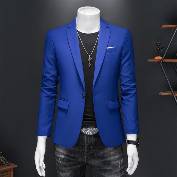 Herrenanzüge-Blazer, 15 Farben, modische Herren-Anzugjacke, hochwertige Slim-Fit, einfarbig, legere Business-Herren-Blazer, formelle Büro-Hochzeitsanzug-Oberteile, 230328