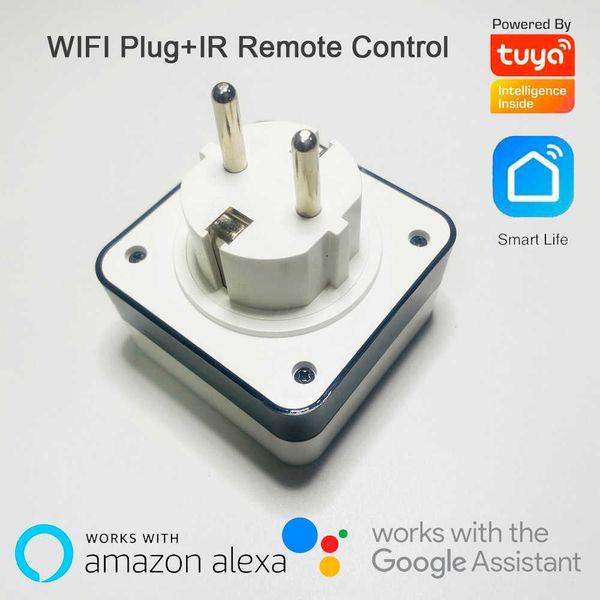 Soquetes 220vac Controle remoto elétrico Plugue da UE sem fio para ar condicionado 16a wifi tuya Smart Life Socket Energy economiza z0327