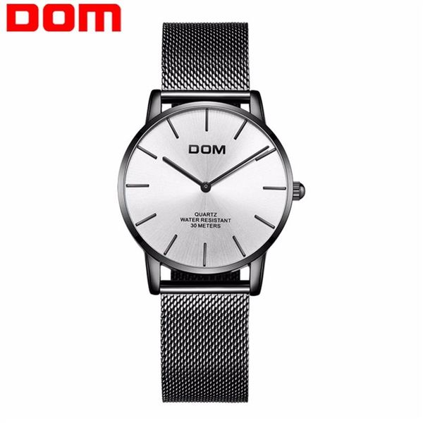 DOM Orologi Orologio da donna di moda Top Brand Orologi da polso di moda femminile Orologi da donna con cinturino in acciaio impermeabile G-36BK-7MT2791