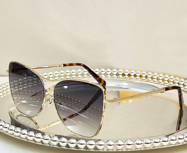 Star Cat Eye Sonnenbrille Gold Metall Grau Farbverlauf Damen Brille Sunnies Designer Sonnenbrille Sonnenbrille Sun Shades UV400 Brillen mit Box