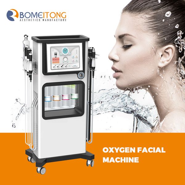 Kostenloser Versand 7 in 1 Hydro-Dermabrasion Mikrodermabrasion Hydra-Hautreinigungsmaschine Sauerstoff-Hydro-Peeling-Gesichtsmaschine