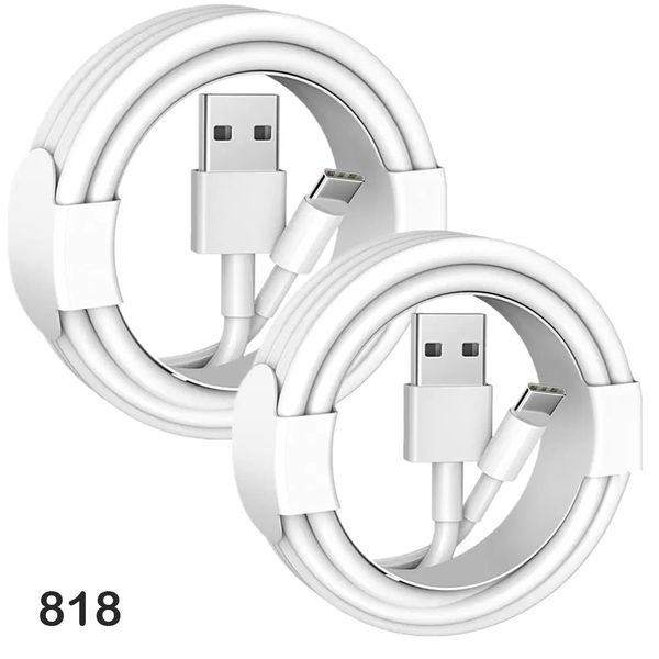 Hochgeschwindigkeitsqualität 1M 3Ft Telefonkabel für Micro-USB-Ladekabel Typ C-Kabel für Android Samsung S8 S9 818D